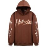 Brown Hellstar Studios Flame Hoodies